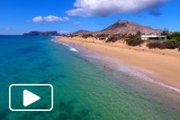 Porto Santo beach aerial