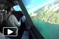 Uma vista aérea da costa