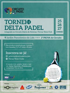 Torneio Delta Padel no Jardim Panorâmico do Lido