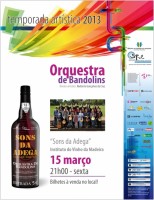 Sons da Adega a 15 de Março no Instituto do Vinho