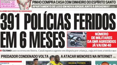 391 polícias foram feridos em serviço nos últimos seis meses