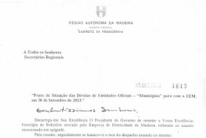 Despacho confirma ordem de Jardim à EEM para executar Câmaras