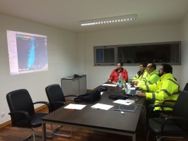 Pedro Coelho reunido no quartel dos bombeiros