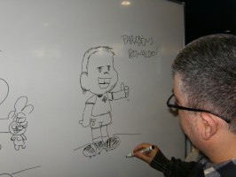 Argumentista da banda desenhada Turma da Mónica esteve na EB 2,3 do Caniço