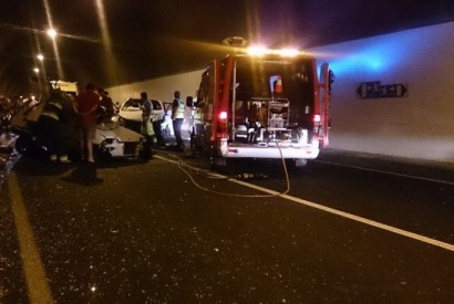 Acidente no túnel da Ponta do Sol causa três feridos, dois dos quais graves