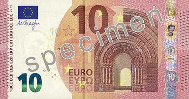Nova nota de 10 euros entra hoje em circulação