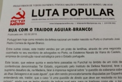 PCTP/MRPP em campanha no Funchal