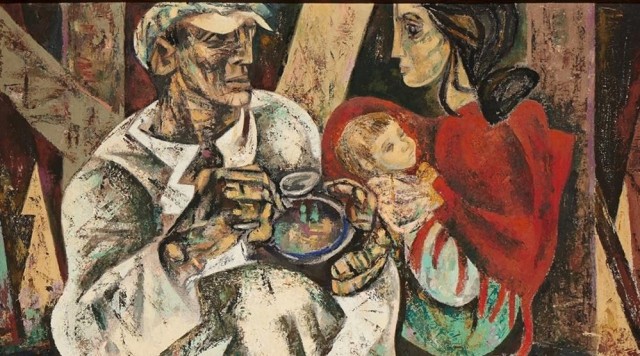 Quadro O Almoço do Trolha de Júlio Pomar leiloado por 350 mil euros