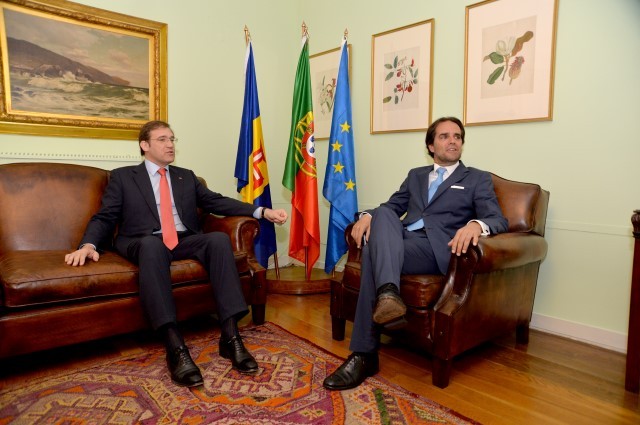 Primeiro-ministro chegou à Quinta Vigia e já está reunido com o presidente do Governo Regional