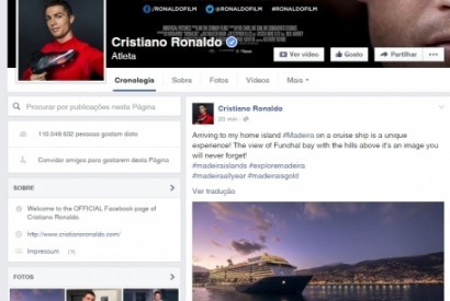 Ronaldo promove Madeira como destino de cruzeiros