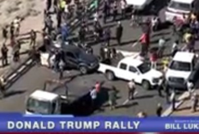 Opositores a Donald Trump bloqueiam estrada antes de comício do candidato