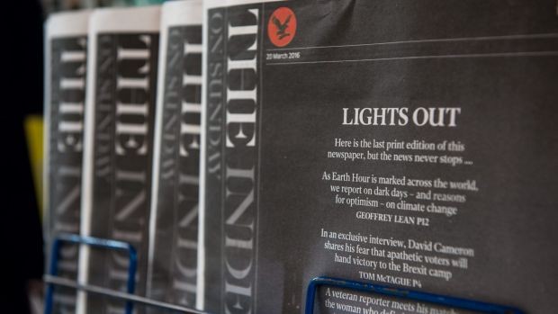 Jornal britânico The Independent publica hoje última edição impressa