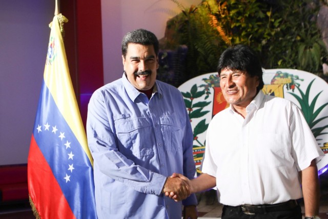 Presidente da Bolívia garante toda a solidariedade e apoio ao presidente da Venezuela