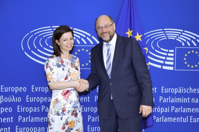 Liliana Rodrigues reúne-se com o presidente do Parlamento Europeu