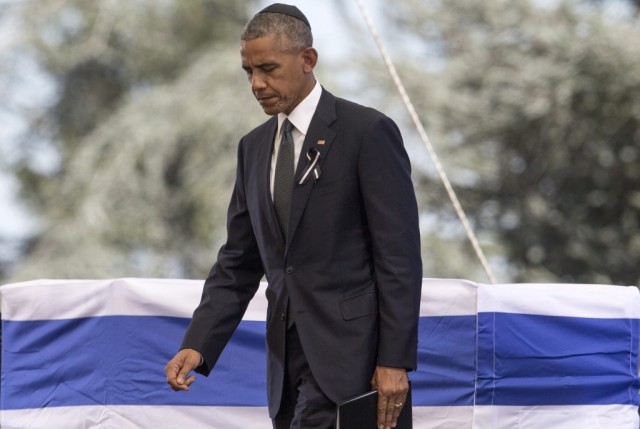 Barack Obama sublinha trabalho inacabado pela paz em funeral de Shimon Peres