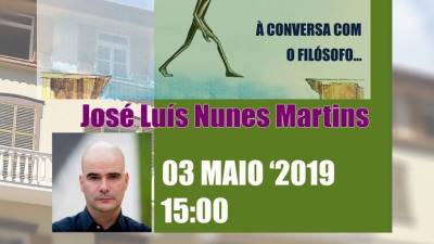Amanhã há conversa com filósofo José Luís Nunes Martins