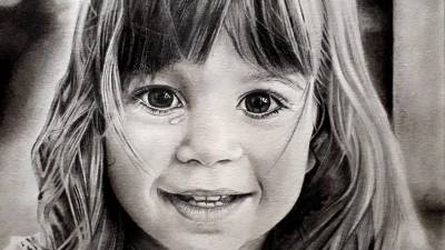 Artista machiquense Din’ARTE realiza obra com o título ‘A Menina da Lágrima’