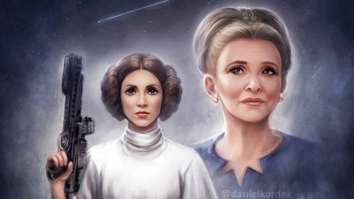 Artistas reagem à morte de Carrie Fisher com ilustrações de homenagem