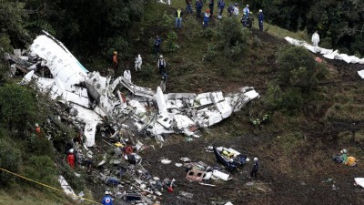 Autoridades confirmam que avião da Chapecoense não tinha combustível