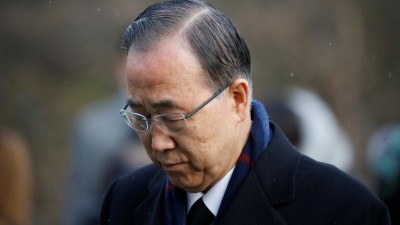 Ban Ki-moon em campanha preliminar para Presidente da Coreia do Sul