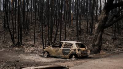 Bandeira do parlamento hoje a meia-haste em memória das vítimas dos incêndios