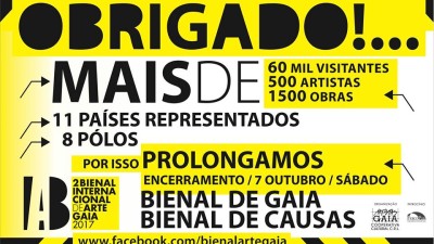 Bienal Internacional de Arte de Gaia prolonga-se até sábado