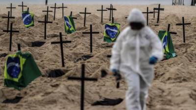 Brasil regista mais 909 mortes e torna-se no segundo país com mais óbitos