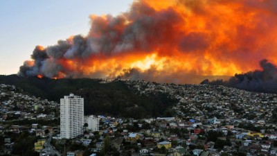 Chile em alerta vermelho por causa dos incêndios