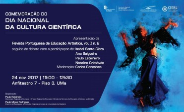 Comemoração do Dia da Cultura Científica com apresentação de revista de Educação Artística e debate sobre artes na Madeira