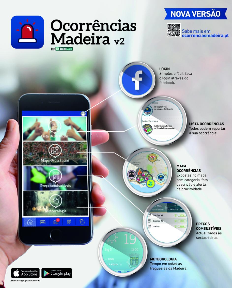 Conhece as funcionalidades da App Ocorrências Madeira V2!