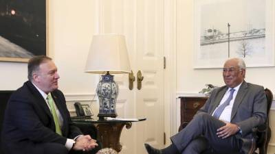 Costa recebeu Mike Pompeo em São Bento numa reunião sobre relações luso-americanas