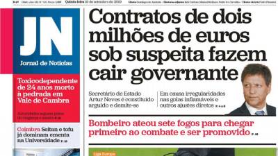 Demissão de Secretário de Estado da Protecção Civil em destaque na imprensa nacional
