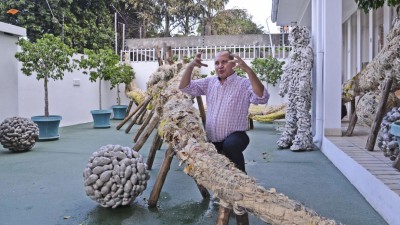 Esculturas com vida e à chuva no Centro Cultural Português de Maputo