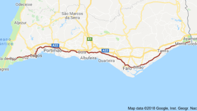 Estrada Nacional 125, no Algarve, é a via com mais pontos negros no país