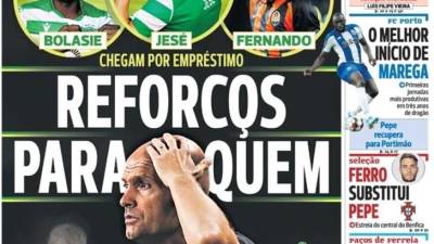 Fecho do mercado de transferências e outros destaques nas capas da imprensa