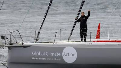 Greta Thunberg partiu hoje do Reino Unido para os EUA num veleiro ecológico
