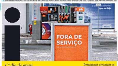 Greve dos motoristas de matérias perigosas domina capas da imprensa nacional