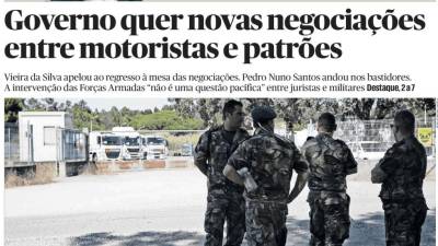 Greve dos motoristas, derrota do FC Porto e mudanças de sexo em destaque na imprensa nacional