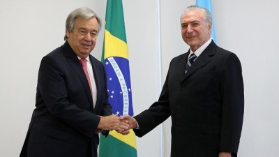 Guterres espera que Brasil contribua para entendimento entre grandes potências