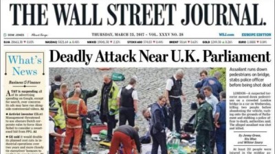 Imprensa internacional destaca ataque terrorista em Westminster