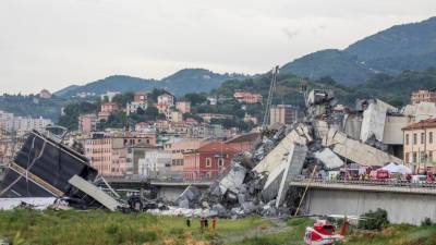 Italianos lembram primeiro ano da queda da ponte em Génova que fez 43 mortos