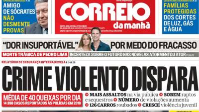 Jornais nacionais revelam subida da criminalidade violenta no País em 2019