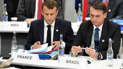 Macron acusa Bolsonaro de mentir e diz-se contra o acordo UE-Mercosul