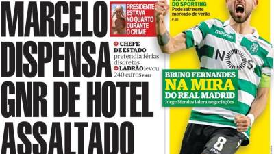 Marcelo assaltado em destaque na imprensa nacional esta terça-feira