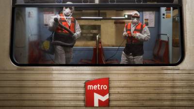 Metro de Lisboa inicia quarta acção de desinfecção de comboios e estações