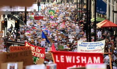 Milhares nas ruas de Londres contra visita de Trump