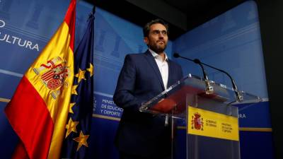 Ministro da Cultura espanhol demite-se por envolvimento em caso de fuga ao Fisco