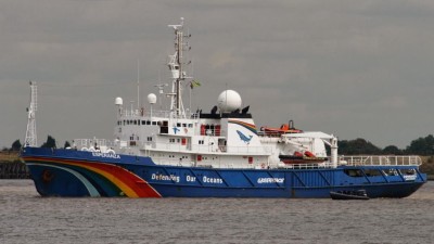 Navio Esperanza da Greenpeace em Cabo Verde em campanha pela pesca sustentável