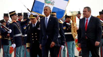 Obama chegou à Grécia na sua última visita à Europa como Presidente dos EUA