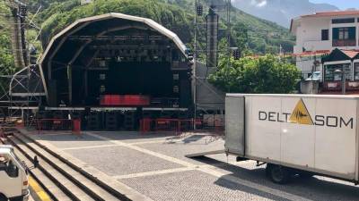 Palco principal das Festas de São Vicente já está montado